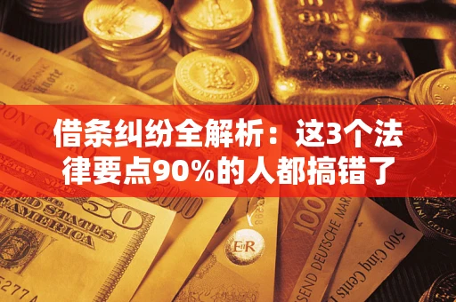 济南借条纠纷全解析：这3个法律要点90%的人都搞错了